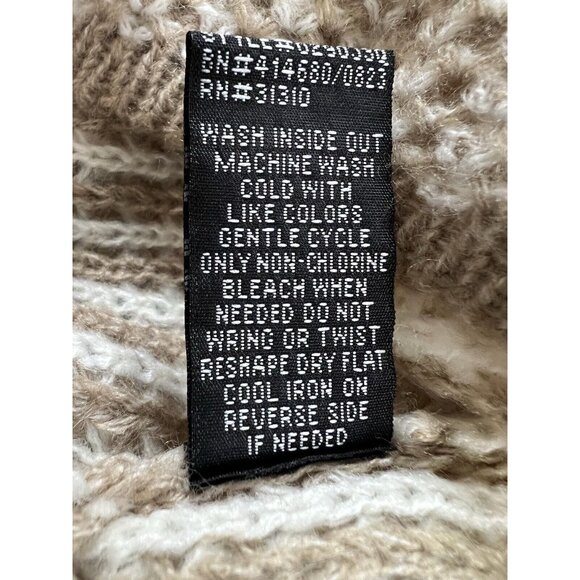 Fortune+Ivy Womens Knit Cardigan~Size Large~Tan White Pocket Sweater~L10 20 - Picture 10 of 10